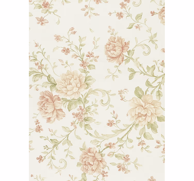 Carta da parati camera da letto design floreale rosa - TenStickers