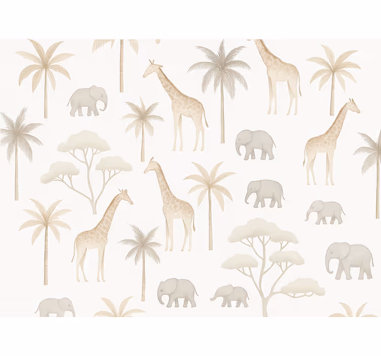 Carta da parati cameretta savana bambini - TenStickers