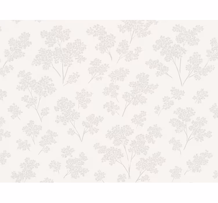 Carta da parati camera da letto fiori bianchi semplici - TenStickers