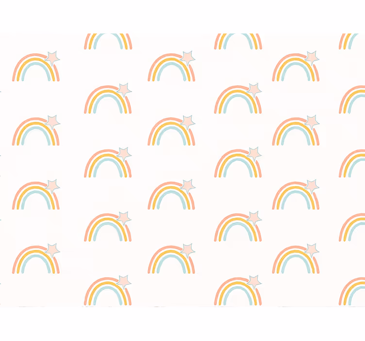 Carta da parati cameretta motivo arcobaleno semplice - TenStickers