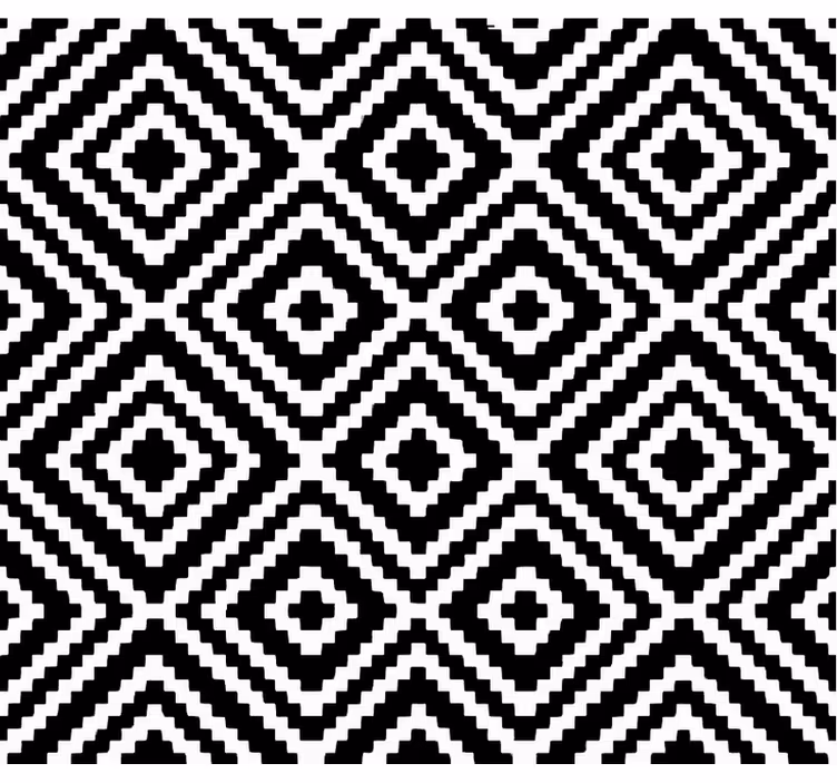 Carta da parati soggiorno design quadrato bianco e nero - TenStickers