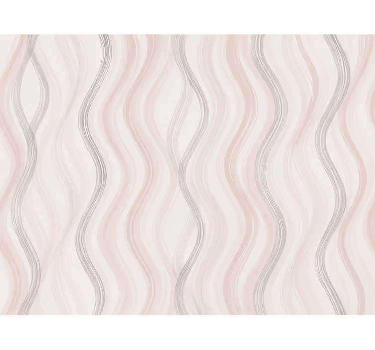 Carta da parati cameretta linee acquerello grigio e rosa - TenStickers