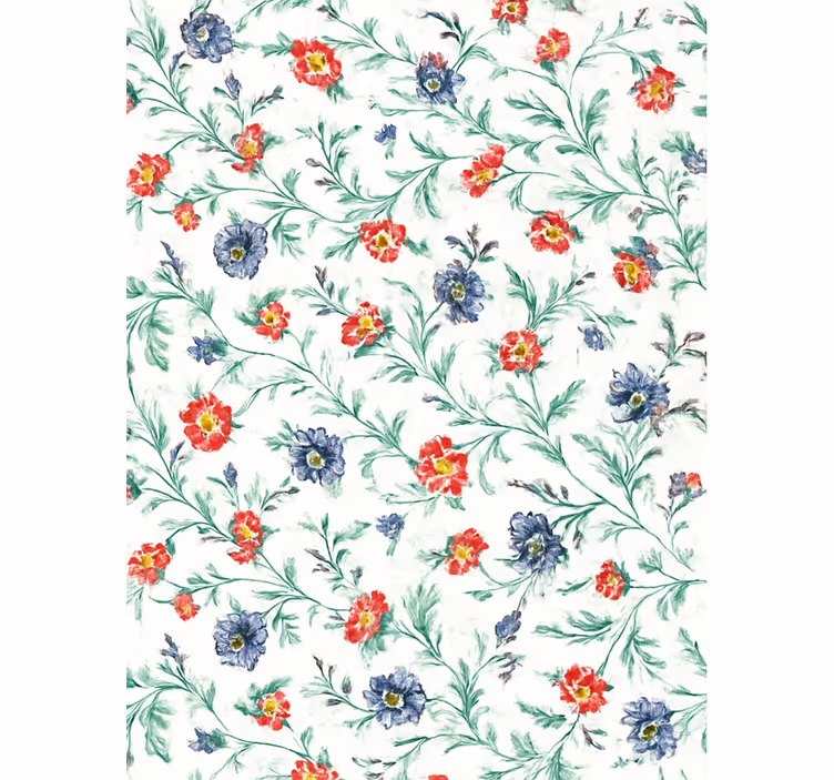 Carta da parati camera da letto design fiori retro - TenStickers