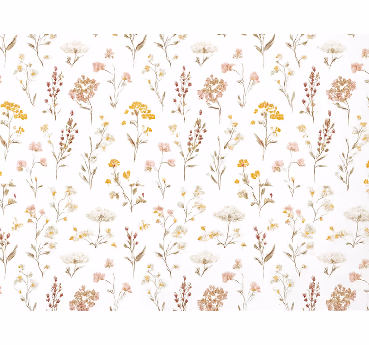 Carta da parati cameretta motivo botanico semplice - TenStickers