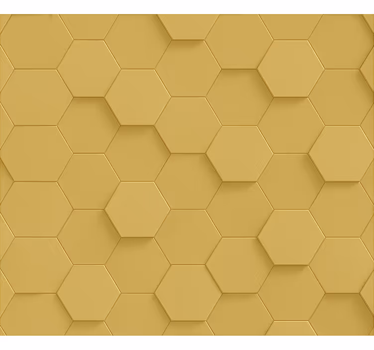Carta da parati cameretta favo d'oro realistico - TenStickers