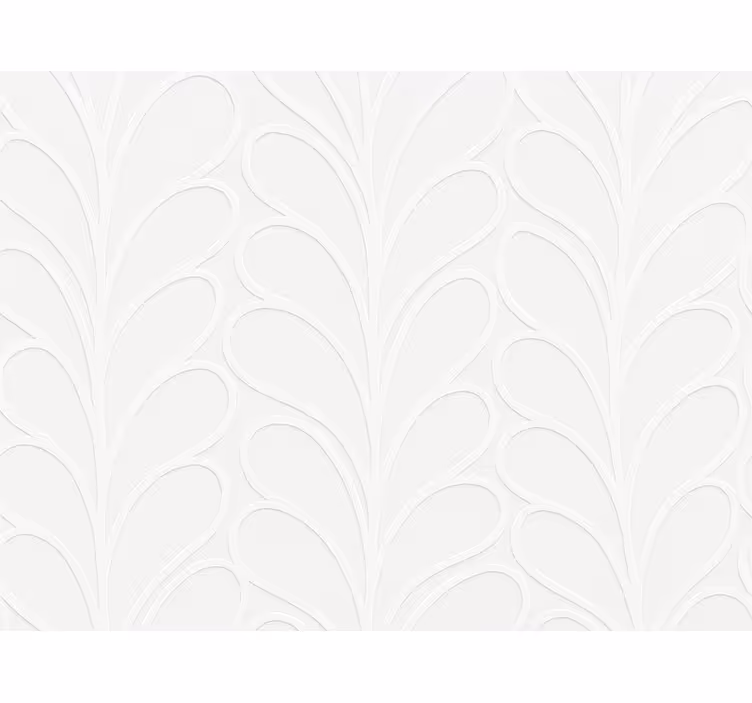 Carta da parati soggiorno texture foglia bianca 3d - TenStickers