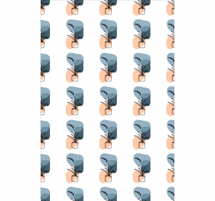Carta da parati floreale design orchidee minimaliste - TenStickers