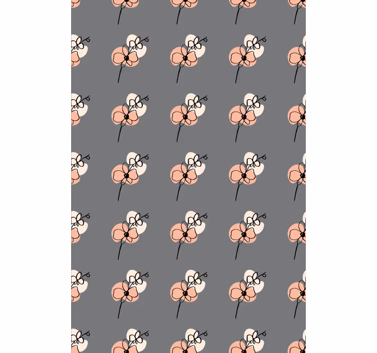 Carta da parati floreale design astratto orchidee - TenStickers