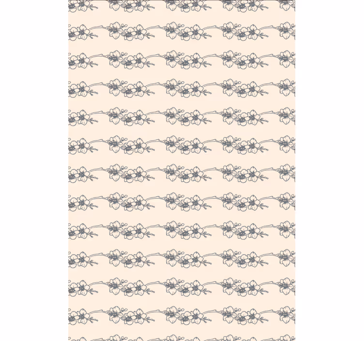 Carta da parati floreale orchidee arte lineare - TenStickers