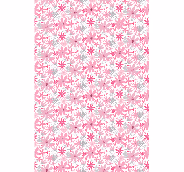 Carta da parati floreale stampa floreale 'yambo' rosa - TenStickers