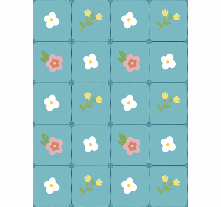 Carta da parati floreale stile "granny chic" - TenStickers