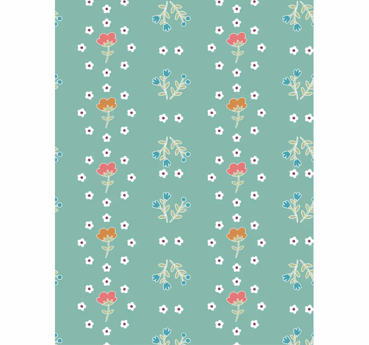 Carta da parati floreale stile nonna - TenStickers