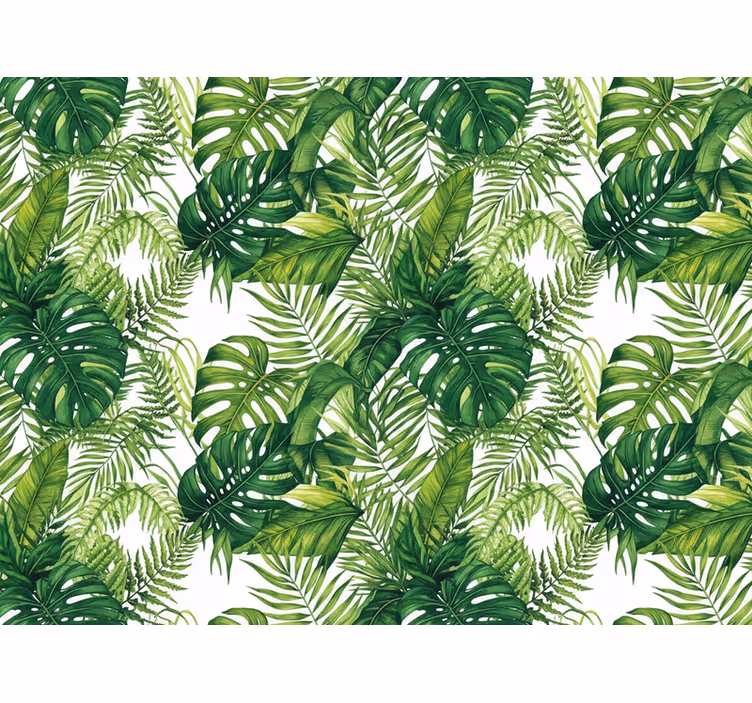 Carta da parati cucina foglie verdi foresta - TenStickers
