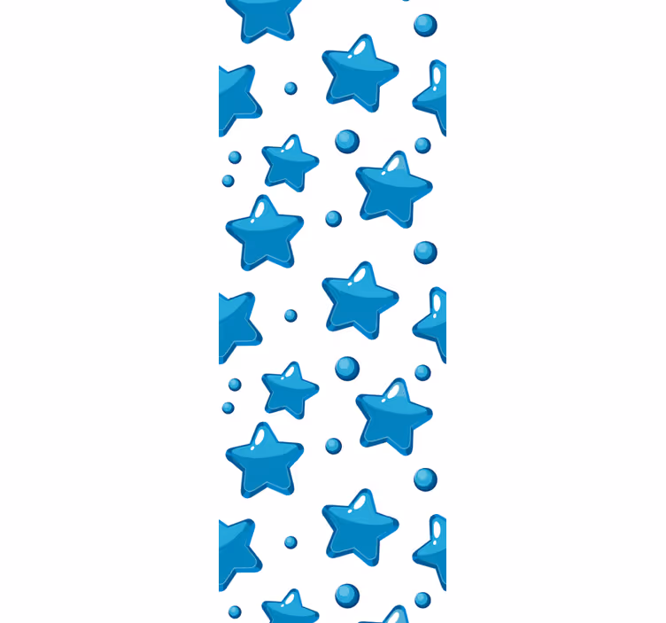 Carta da parati camera palloni blu lucenti a stelle - TenStickers