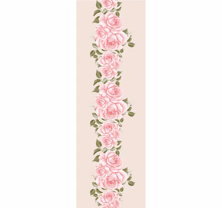 Carta da parati camera motivo rose rosa vintage - TenStickers