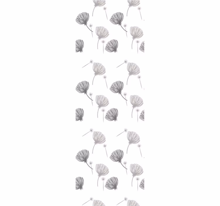 Carta da parati camera motivo fiori di campo su bianco - TenStickers