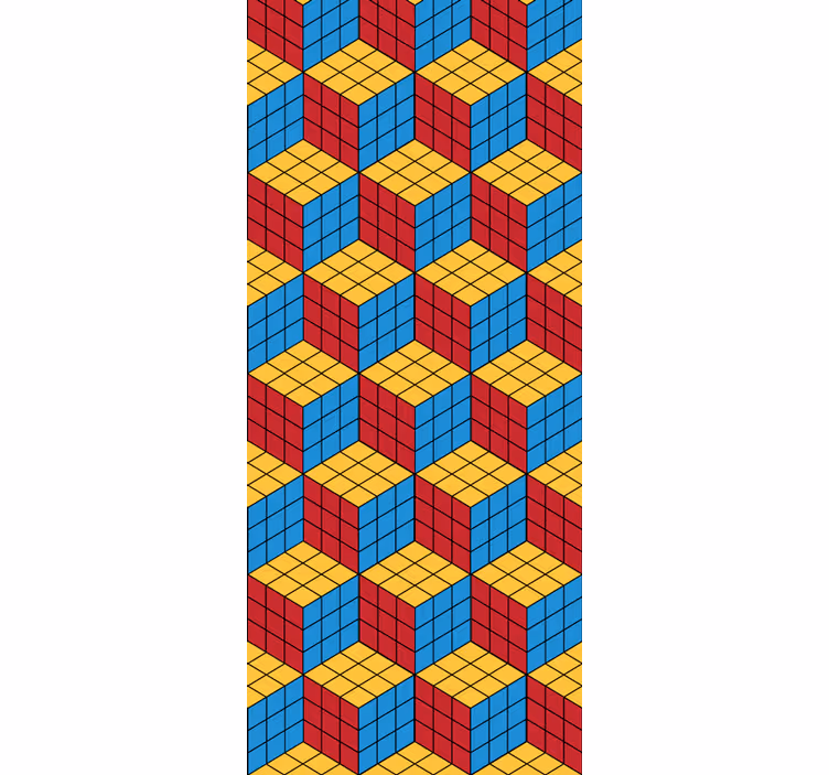 Carta da parati camera motivo cubo di rubik - TenStickers