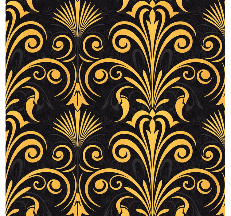 Carta da parati camera da letto nero e oro di lusso - TenStickers