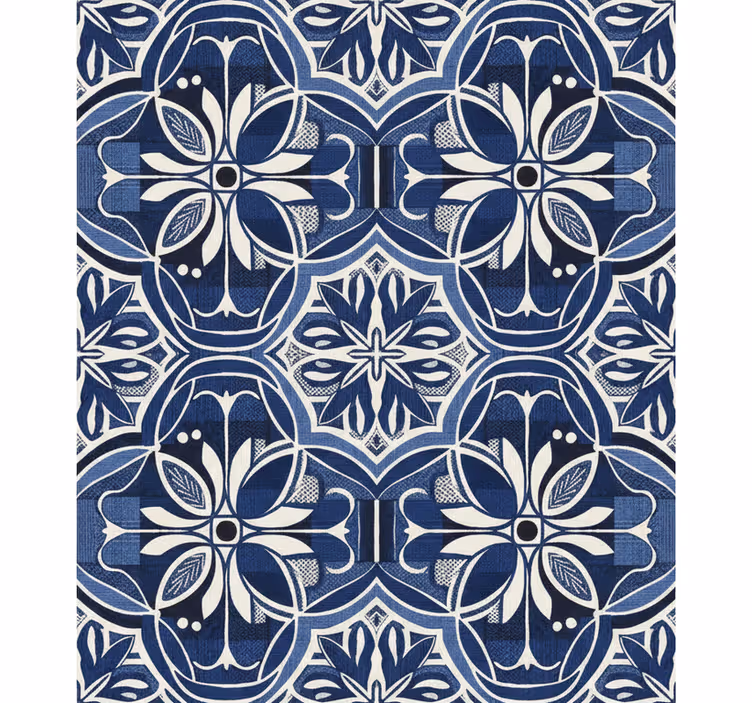 Carta da parati blu navy motivo tessuti navy - TenStickers