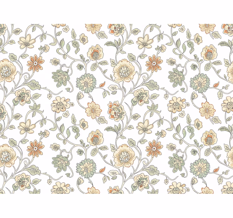 Carta da parati rustica fiore chiaro decente - TenStickers