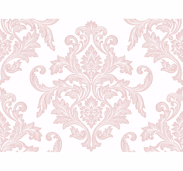Carta da parati barocco damasco rosa paisley - TenStickers