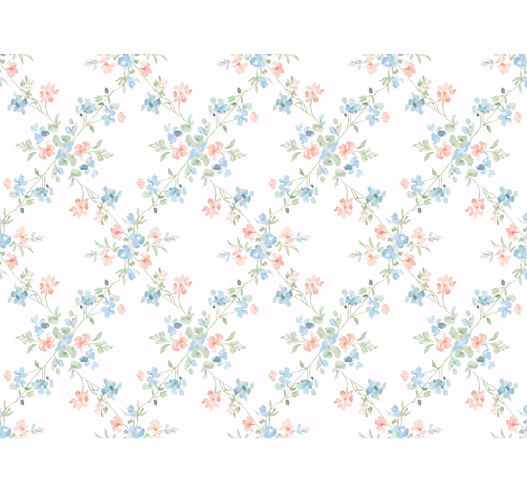 Carta da parati floreale piccole fiori in acquerello - TenStickers