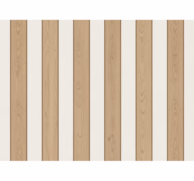 Carta da parati a righe verticali effetto legno - TenStickers