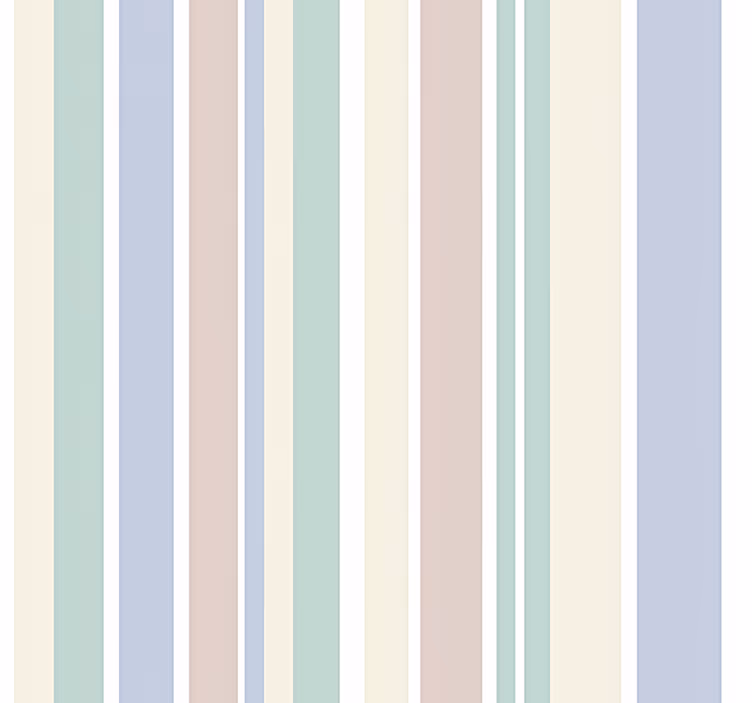 Carta da parati a righe verticali strisce pastello chiare - TenStickers