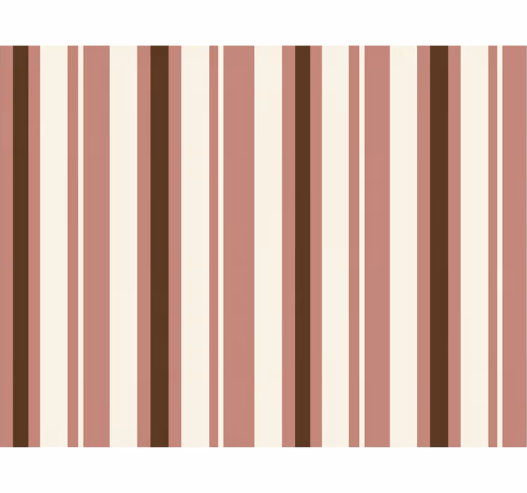 Carta da parati a righe verticali rosa e marrone - TenStickers