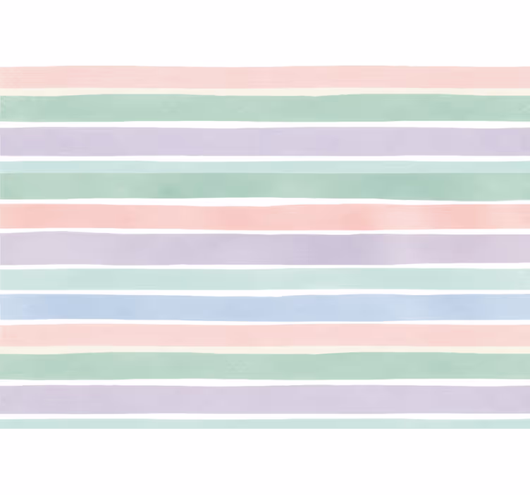 Carta da parati cameretta righe colorate soft - TenStickers