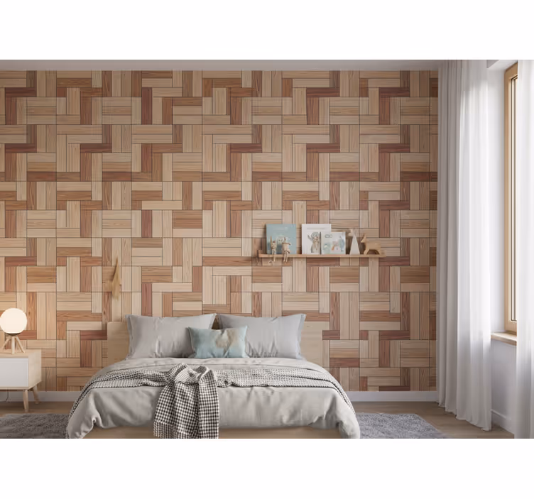 Carta da parati effetto legno ottica legno - TenStickers