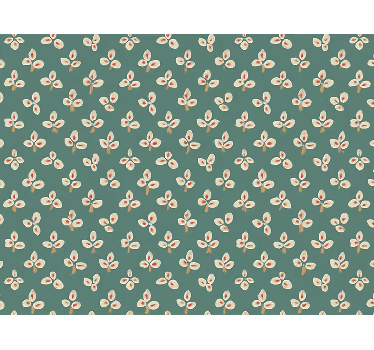Carta da parati astratta petali pressati verde sfumato - TenStickers