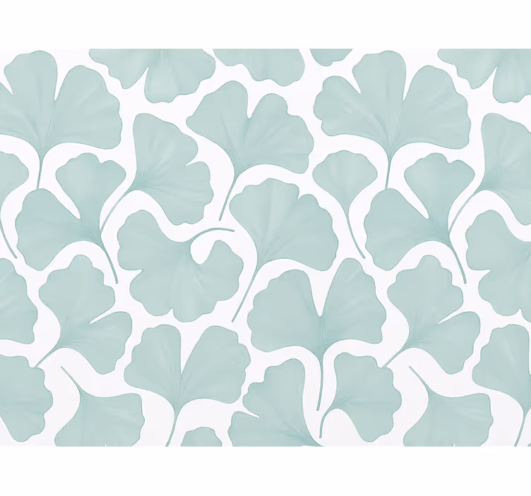 Carta da parati foglie ginkgo in verde opaco - TenStickers