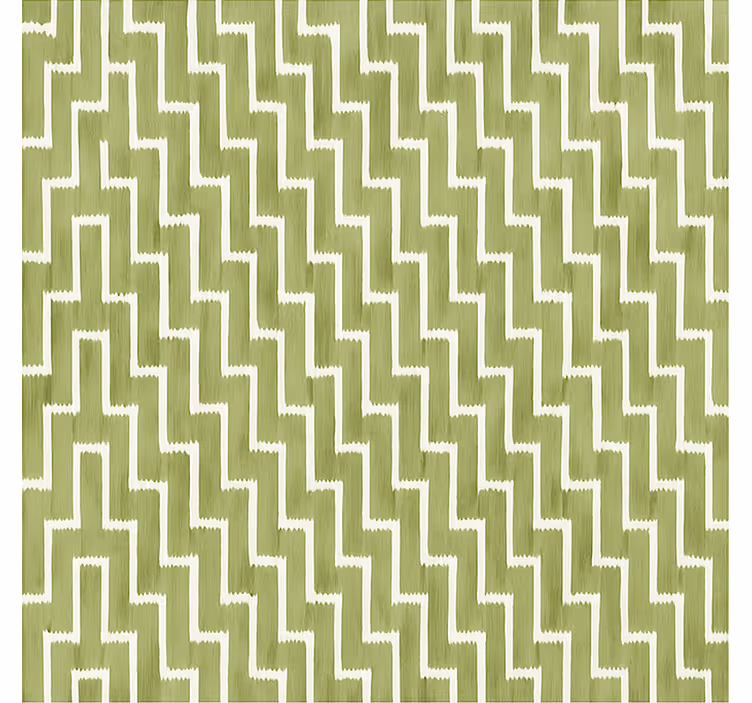 Carta da parati geometrica motivo ikat verde fango - TenStickers