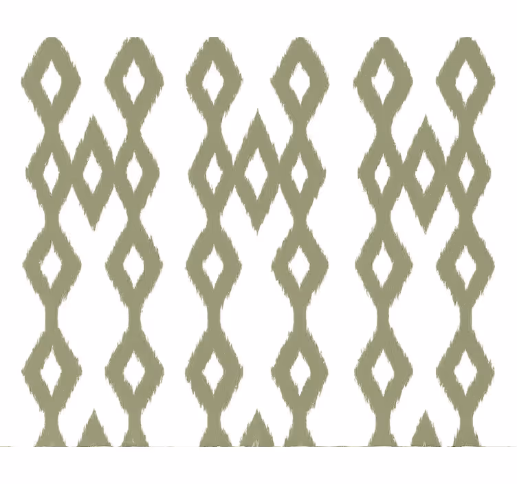 Carta da parati a righe verticali verde fango ikat - TenStickers