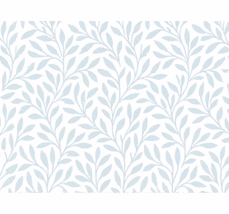 Carta da parati foglie blu leggero e arioso - TenStickers