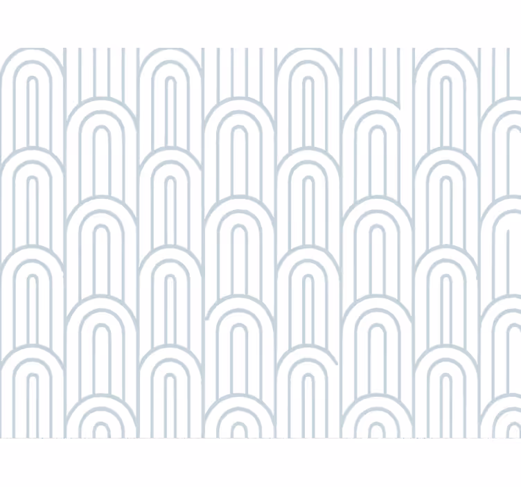 Carta da parati geometrica arcata blu leggera e aria - TenStickers