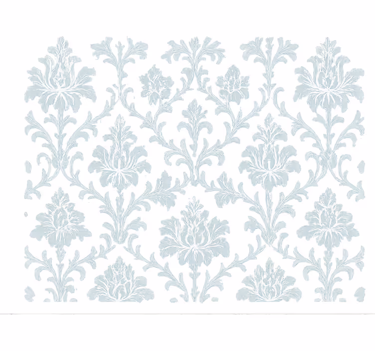 Carta da parati floreale damascato azzurro leggero - TenStickers