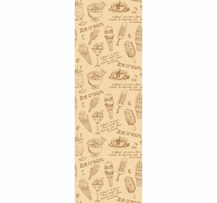 Carta da parati rustica vinile frigo vintage gelati - TenStickers