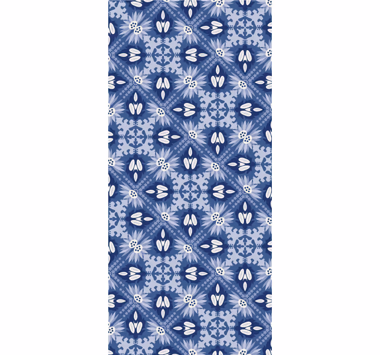 Carta da parati blu ornamentale - TenStickers