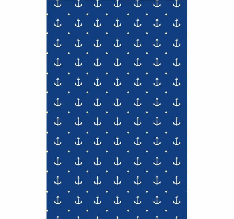 Carta da parati blu ancore - TenStickers