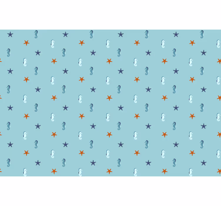 Carta da parati blu stile marino - TenStickers