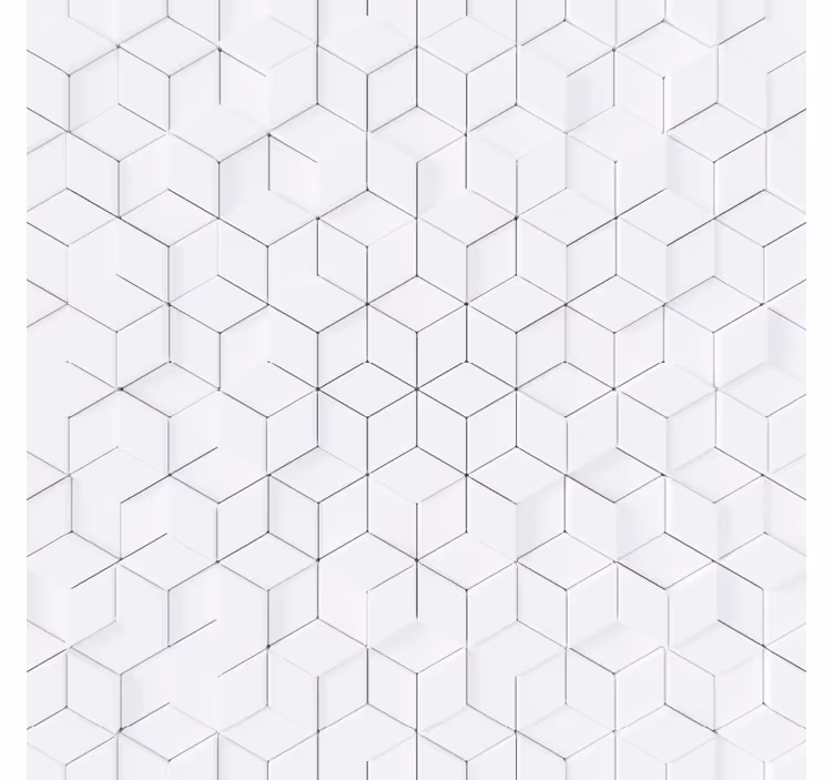Carta da parati bianca superficie geometrica - TenStickers