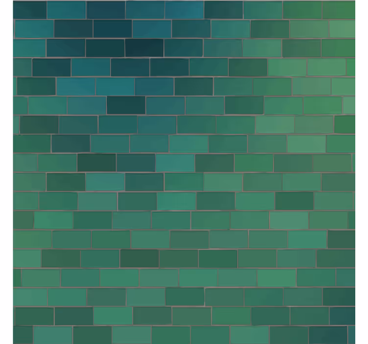 Carta da parati verde mattoni verdi - TenStickers