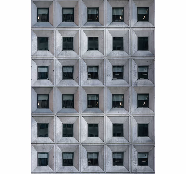 Carta da parati grigia architettura brutalista - TenStickers