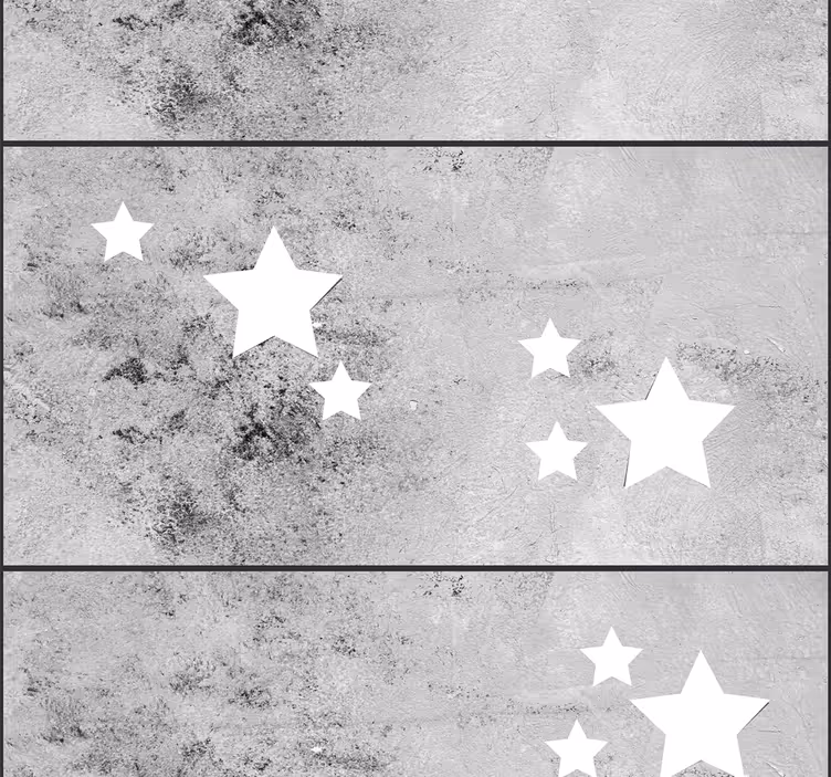 Carta da parati cemento con stelle bianche - TenStickers
