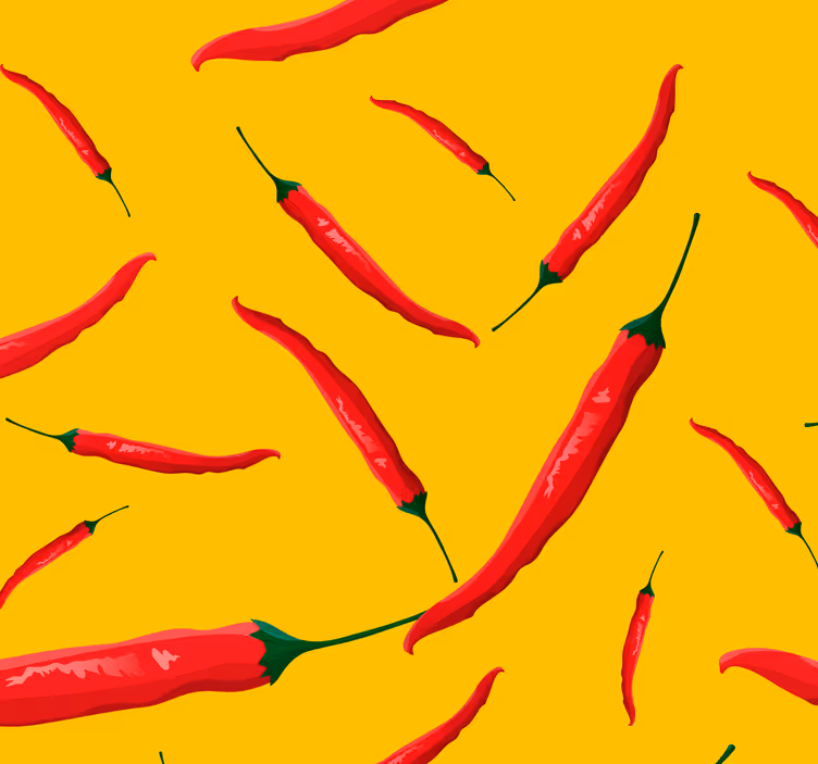 Carta da parati con peperoncini - TenStickers