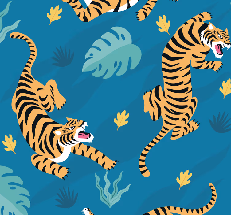 Carta per parati con tigri - TenStickers