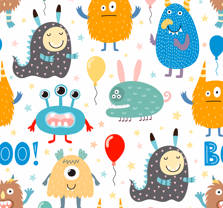 Carta da parati animali mostri festivi - TenStickers