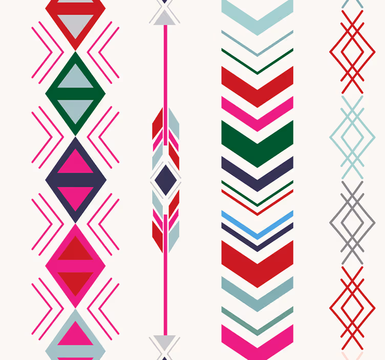 Carta da parati geometrica modelli di frecce alla moda - TenStickers